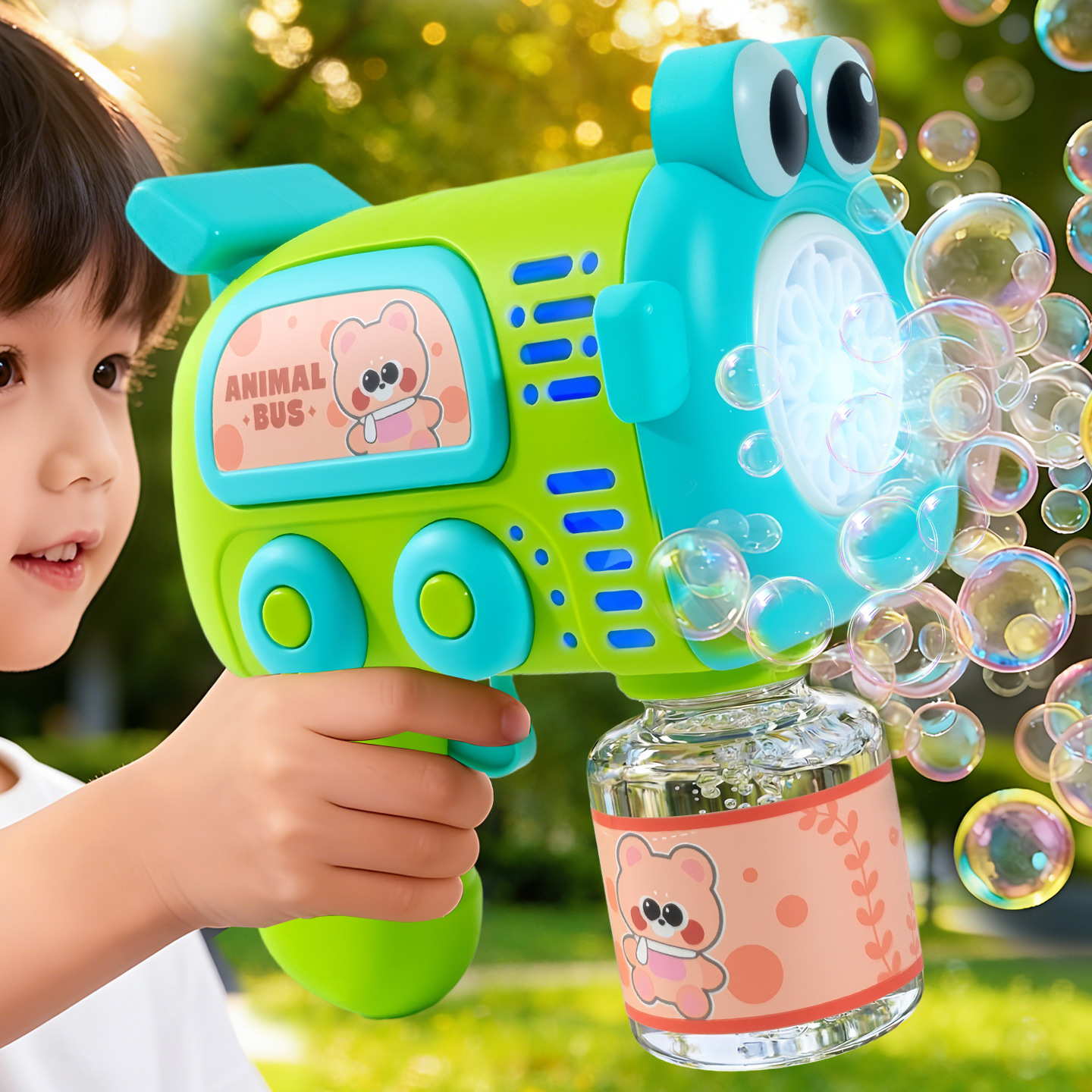 New Handheld Bubble Machine, Electric Bubble Blower, Popular Bubble Gun, Night Market Park Stall Children's Toy