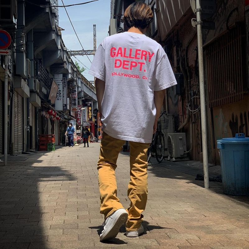 Gallery Dept Trendy Brand T-Shirt Pure Cotton European and American Design Niche Short-Sleeved T-Shirt White Sweet Printed Top QC-Foto von 1688 auf Qualit.ly