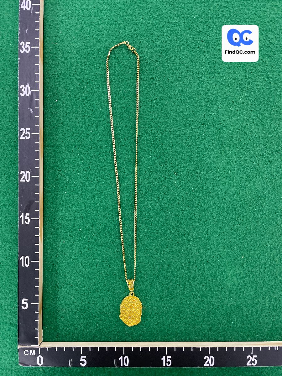 Hiphop Chain Chris Brown Style Handmade Diamond-Encrusted Ape Head Pendant Hip-Hop Necklace Accessories — QC-Foto 3