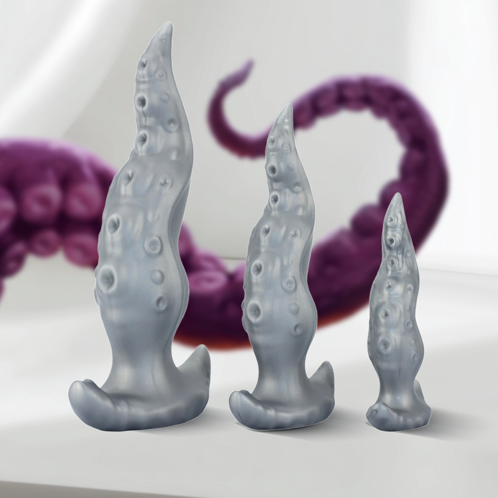Squid Tentacle Silicone Anal Plug Octopus Tentacle Soft Dildo for Beginners Men and Women Soft Sm Adult Sex Toy