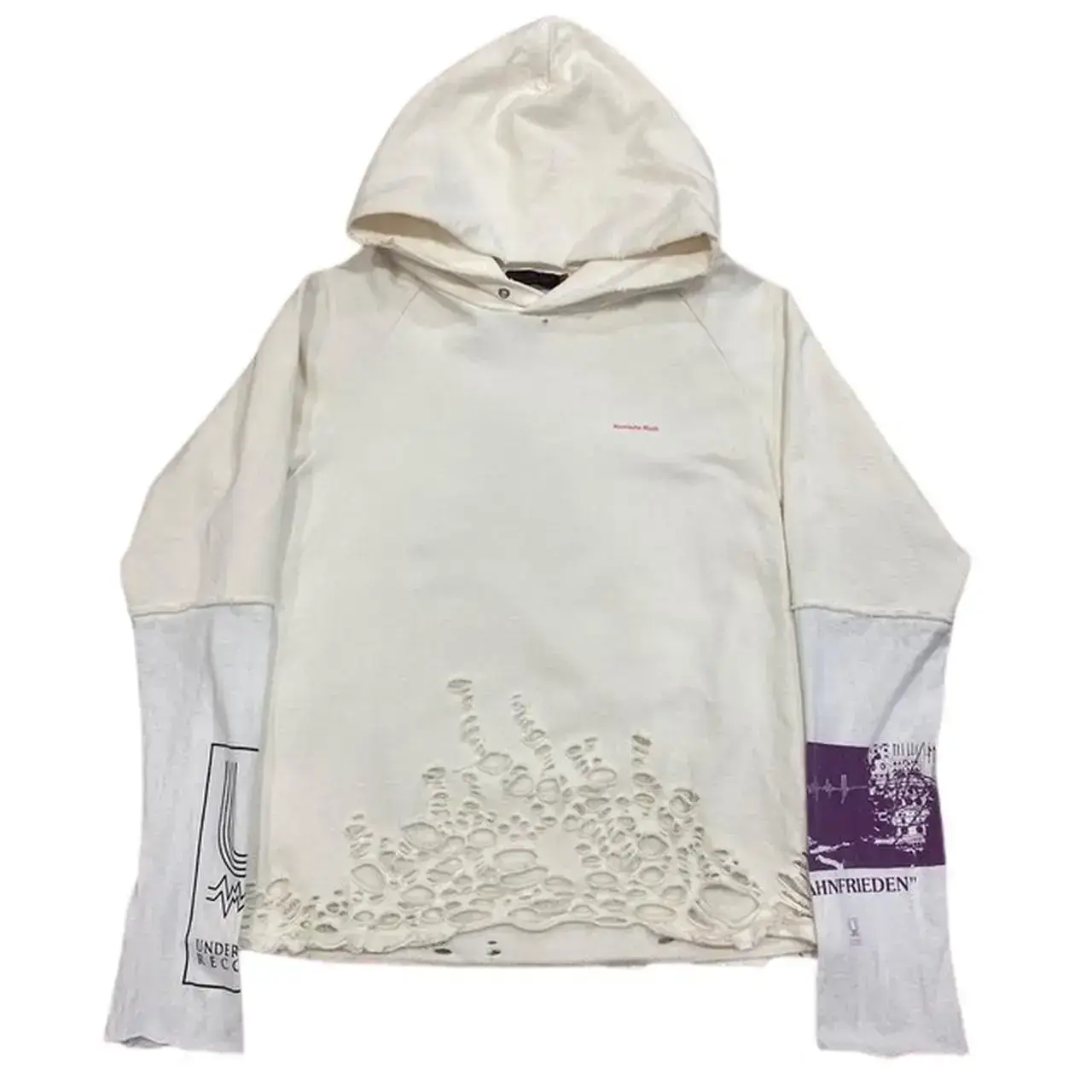 (In Stock) Undercover 06Ss t Period Destroyed Wormhole Sweatshirt