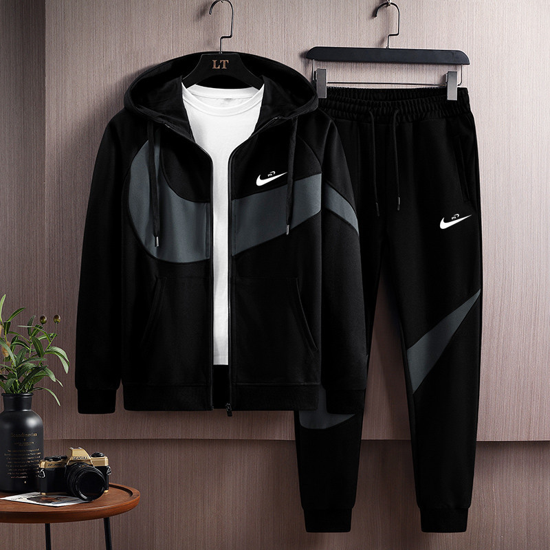 Nike Men's Sportswear Tech Fleece Full-Zip Hoodie and Pants Set Black