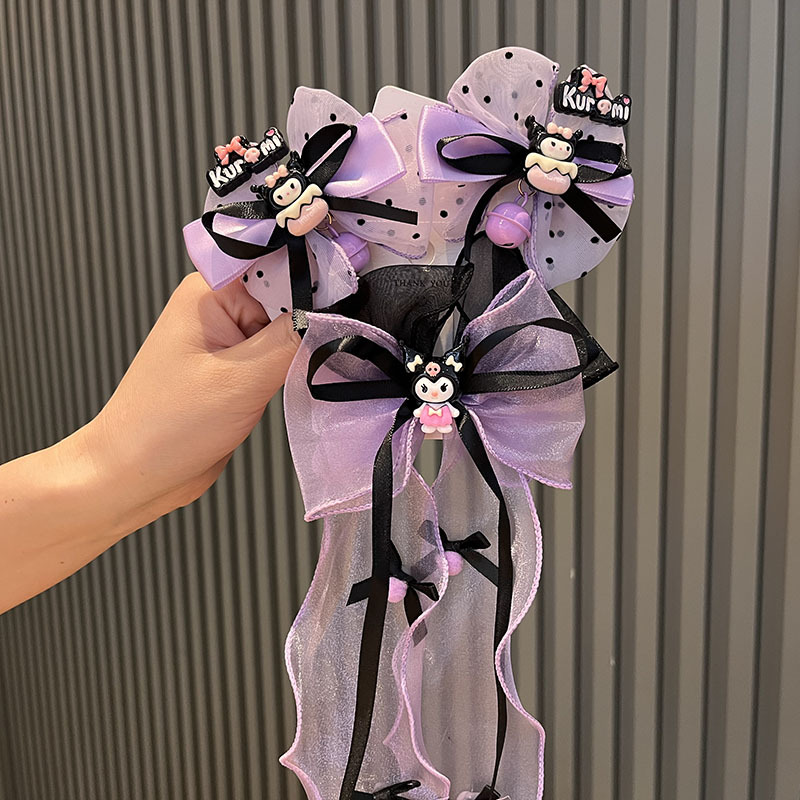 Kloomi Cartoon Hairpin Girl Bow Ribbon suit Hairpin Headwear Cute Girls' Lolita Hair Accessories