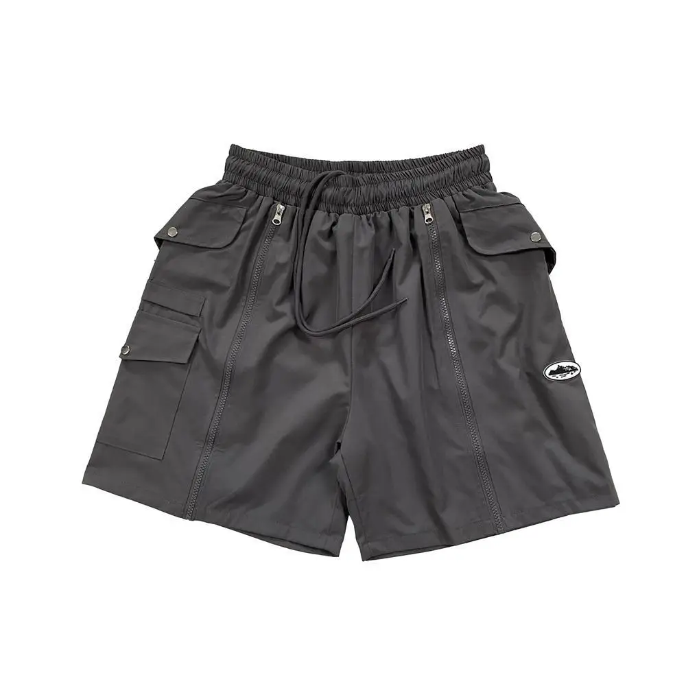New arrival Corteiz Alcatraz High Street Loose Hip-Hop Multi Flap Pocket pants Cargo Pants Men and Women Zipper Decoration Casual