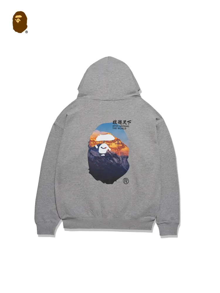 Bape Men's Fall and winter Yuyoutianxia World's Top Mount Everest Ape Round Neck Sweatshirt X14009L