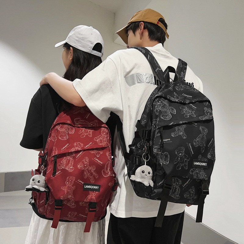 Japanese-Style Waterproof Backpack with a High-End Feel, Ins-Style Unisex Student School Bag, Casual Versatile Large-Capacity Laptop Backpack