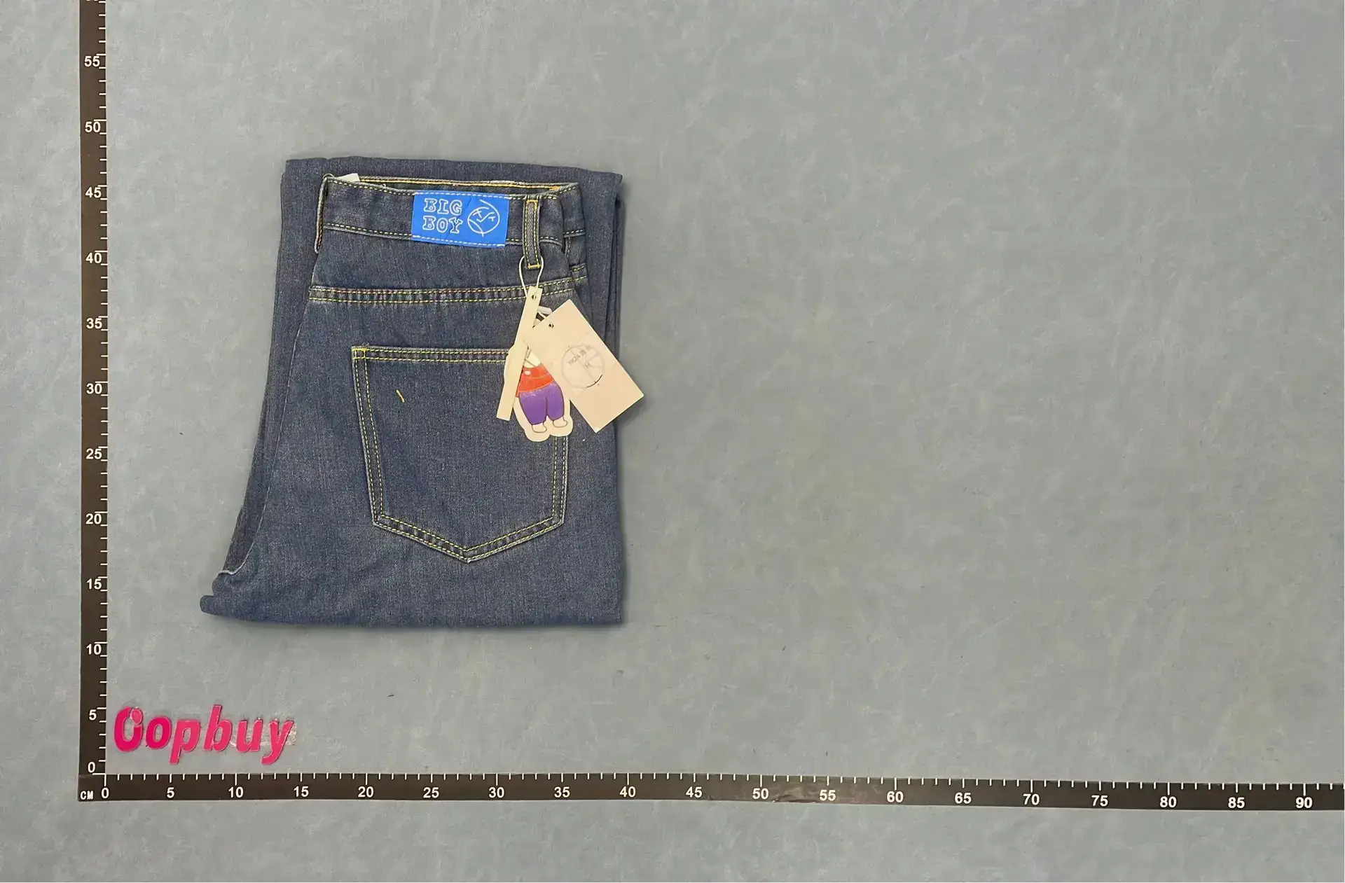 Cross-border European and American Trendy Brand BIGBOY Embroidered Jeans y2k Harajuku Style Street Hip-hop Casual Wide-leg Long Pants