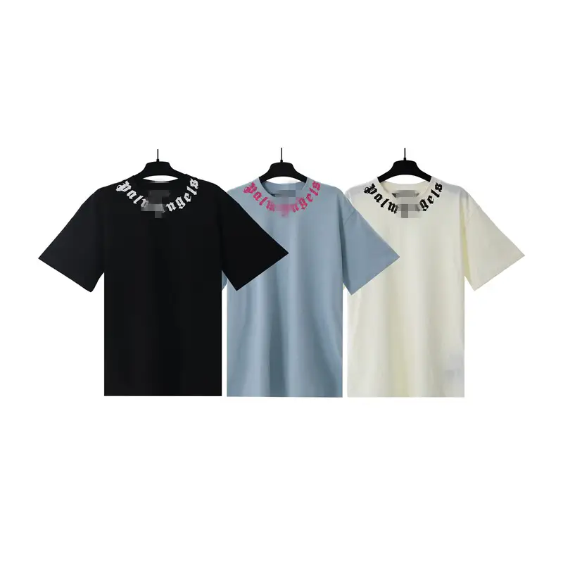 Correct version of Palm Angel PA neckline logo letter print short sleeve high street loose American T -shirt men and women summer