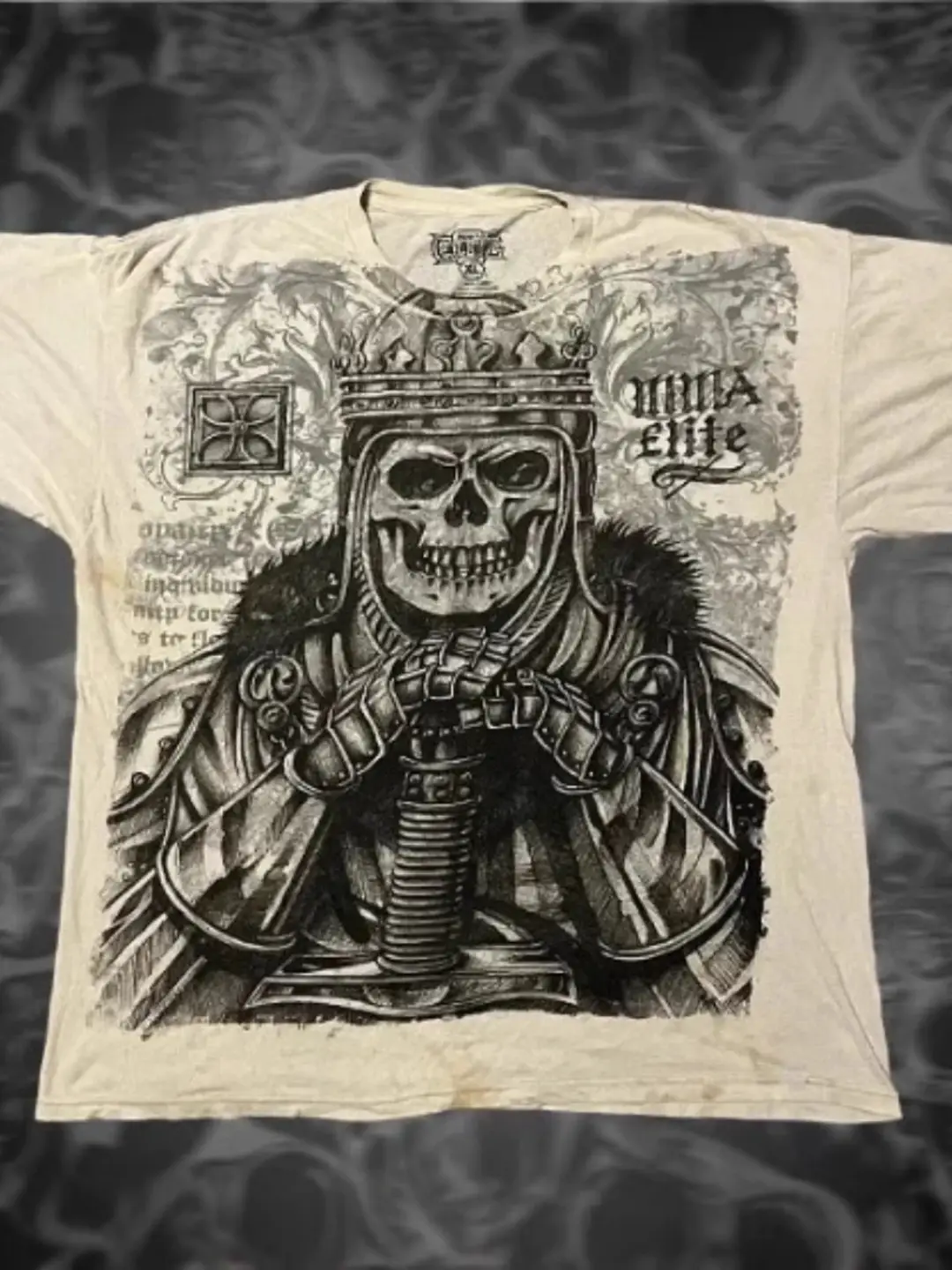 2025 European and American Street Style Devil Skull Trendy Brand New Printed T-Shirt Gothic High Street T-Shirt Versatile Round Neck Shirt