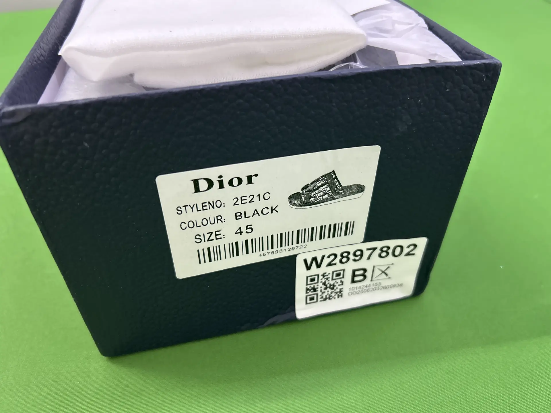 Dior Oblique embroidered slippers black