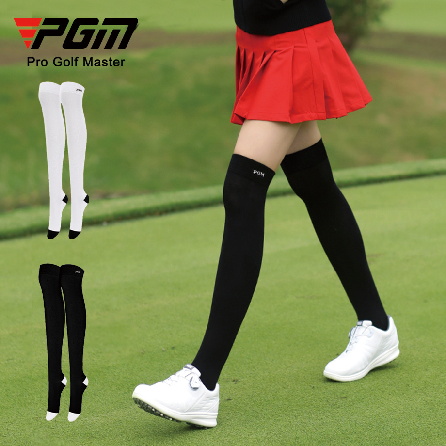 PGM golf ladies socks summer high elastic over the knee socks/stockings slim slim thickened towel bottom