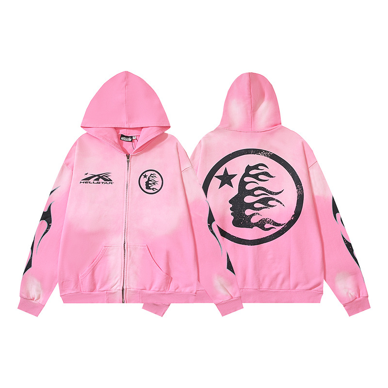 high quality European and American fashion brand Hellstar hip-hop printed high quality cotton top men's and women's hip-hop hooded sweater