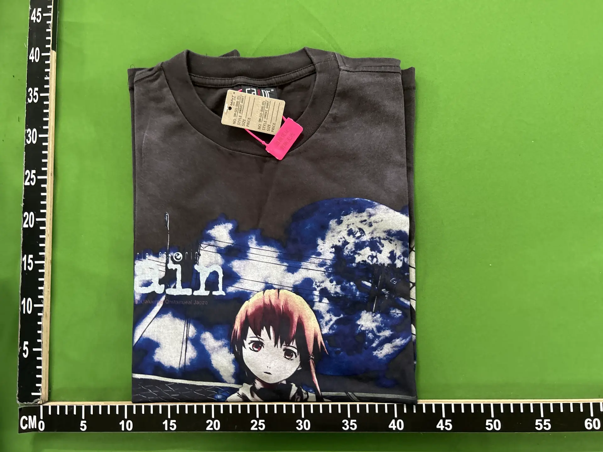 Saint Michael "Serial Exporiments" Lain Comic Collaboration Washed Short-Sleeve T-Shirt Trendy