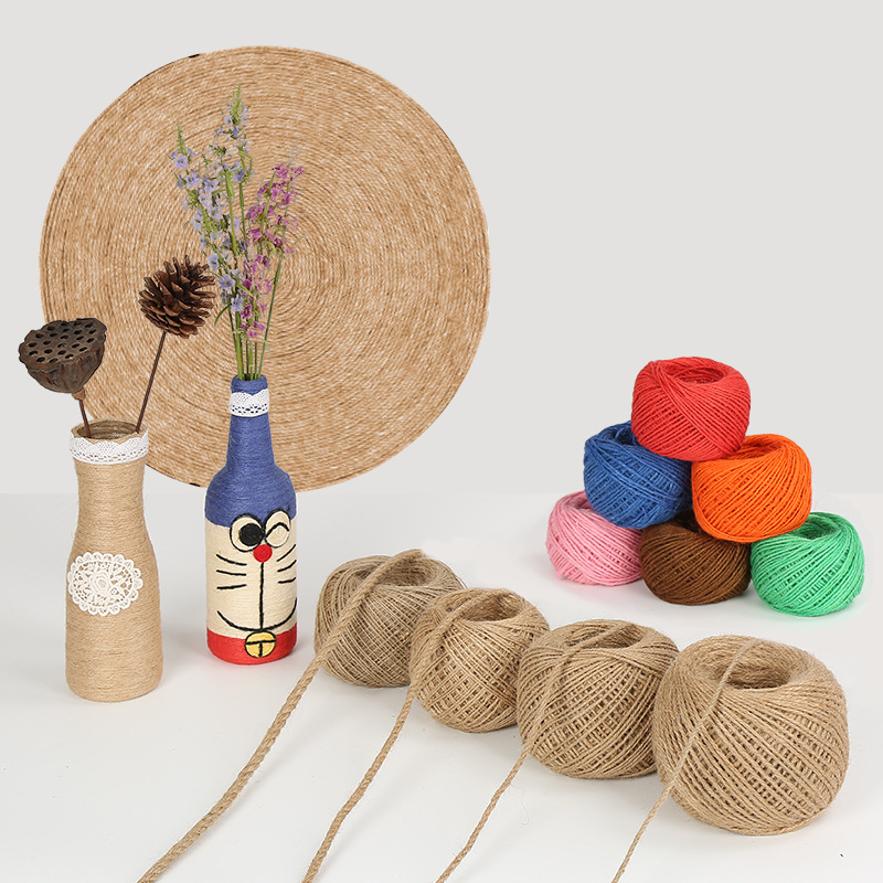 1-14Mmdiy Decorative Retro Hand-Woven Jute Rope Small Roll Wholesale Photo Wall Tag Complete