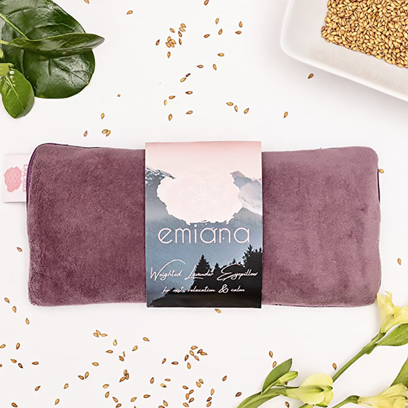 Yoga eye pillow hot pack microwave oven heating eye hot compress flax seed lavender filling sleep shading eye mask
