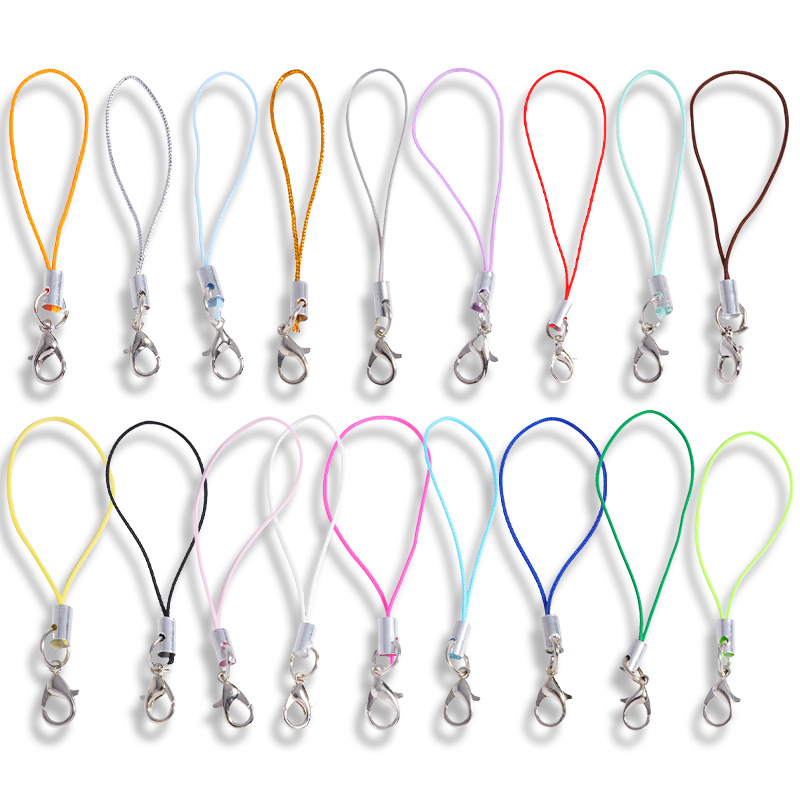 Lobster Clasp Phone Strap Lanyard Phone Accessory Short Colorful Cord USB Drive Lanyard Keychain DIY Jewelry Accessories