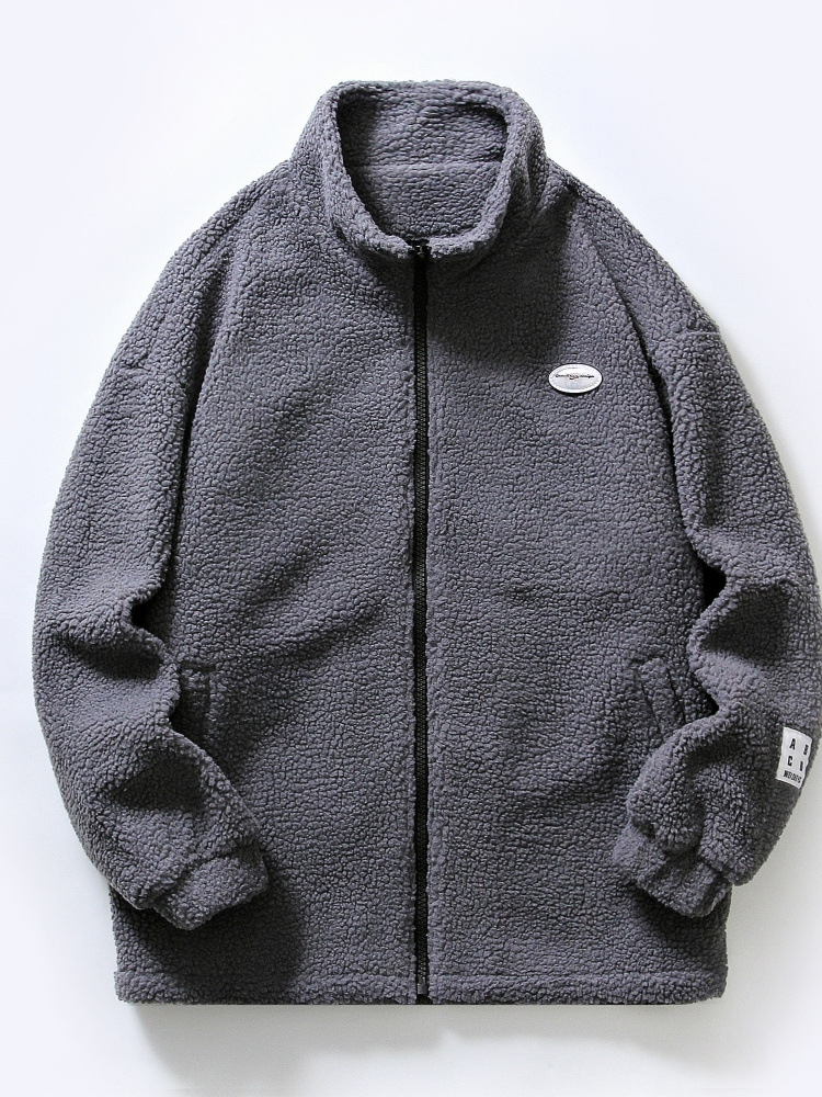 2025 Winter Hong Kong Style Casual Lamb Wool Jacket Men's Cotton Jacket Korean Style Trendy Loose Easiest for Match Couple Cotton Jacket