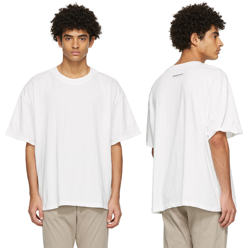 Fog Multi-Line Essentialszone Reflective Letter Short-Sleeved High Street Loose Casual Men's and Women's Trendy Brand T-Shirts