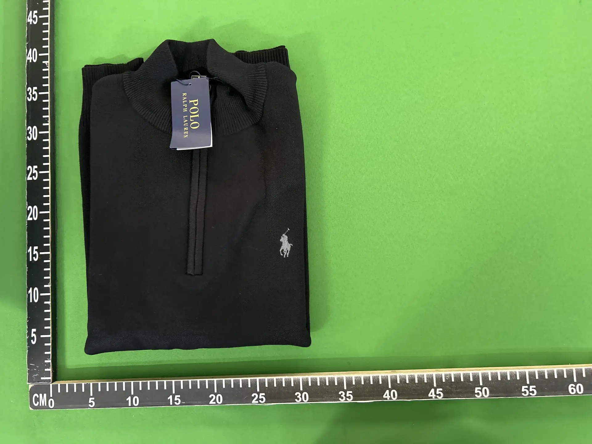 Polo Ralph Lauren black zipper knit sweater