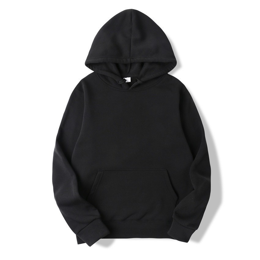 Manufacturer Wholesale 220g Pure Color Light Version Fleece-Lined Sweatshirt European Size Supports Various Small Label Embroider and Heat Transfer Process P