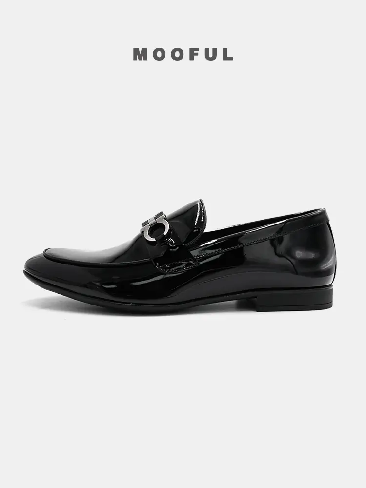 Mou Fu High-End Leather Men's Shoes Slip-on Business Men's Casual Leather Shoes 2025 New Arrival British Brand Loafers