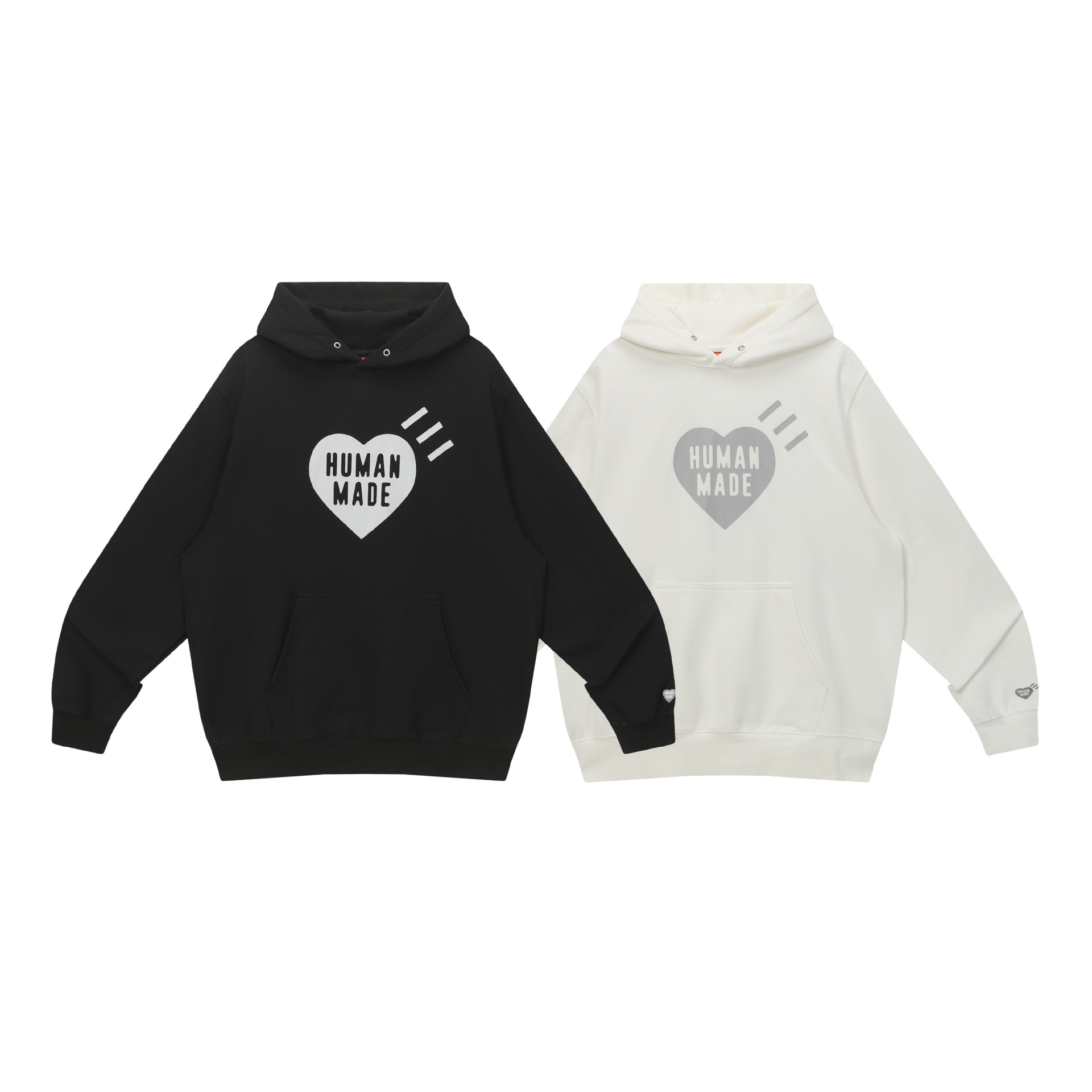 2025 Autumn and Winter Trendy Brand Silver Heart Pattern Pullover Hoodie Loose Casual Couple Outfit