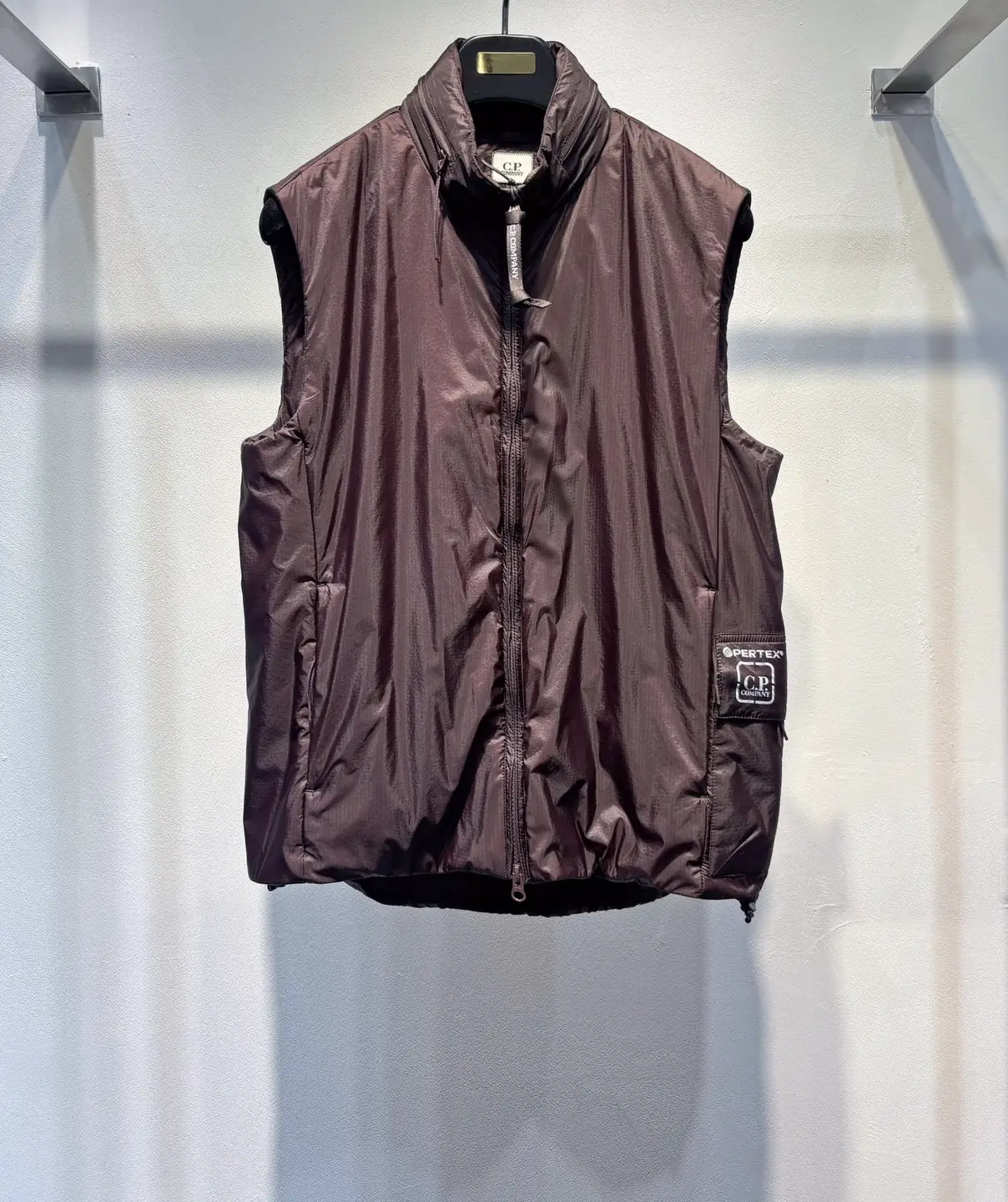 Cp Cotton Jacket Vest with Hidden Hood
