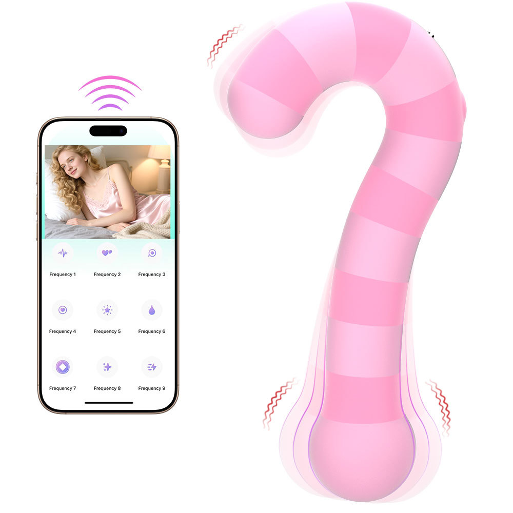 Question Mark Vibrator for Women, G-Spot Stimulation, Double-Headed Masturbation Stick, App Remote Control, Silicone Massage Stick, Adult Products