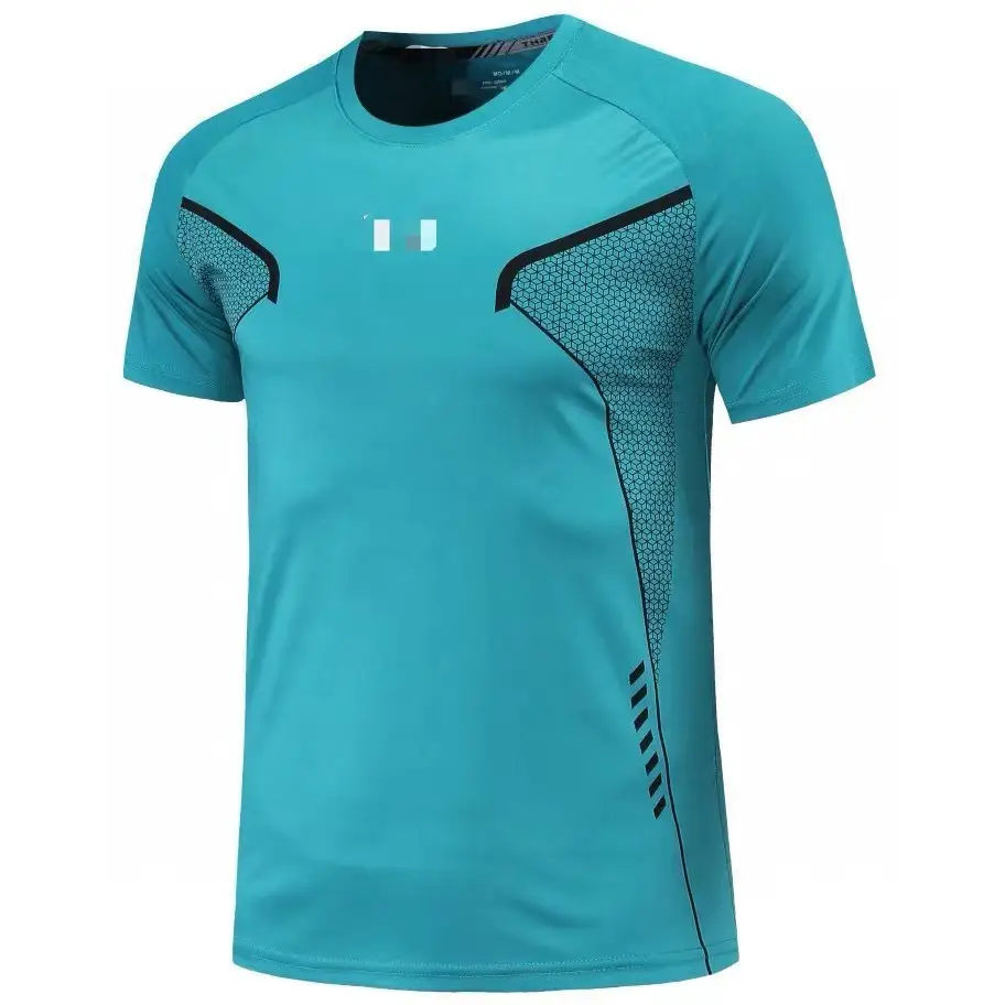 Brand Wholesale Sports Quick Dry Ice Silk Short Sleeve Round Neck T-Shirt Men's Summer Loose Breathable Sports Fitness Top