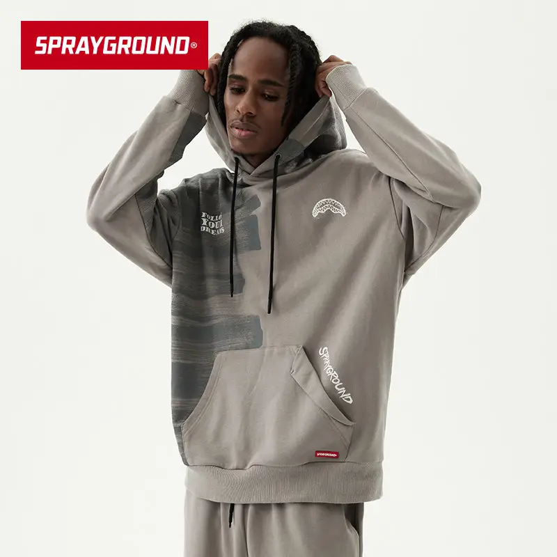 [Special Sale] Sprayground American High Street Sweatshirt Women's Hooded Men's Shark Mouth Trendy Tops W 0813311