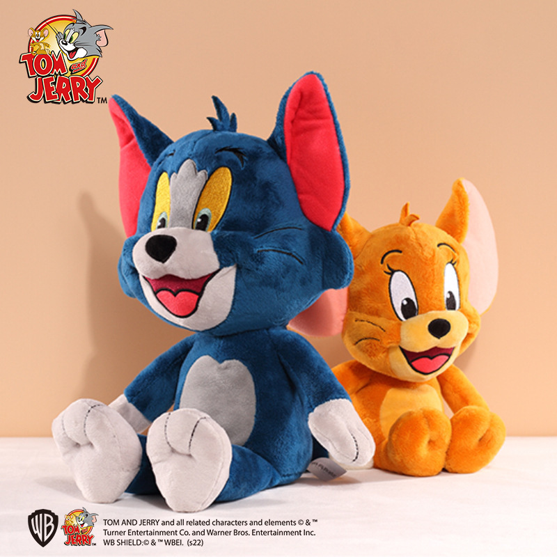 Cat and Mouse Plush Toy Color Box suit Tom Cat Doll Doll Birthday Gift Jerry Mouse Pillow