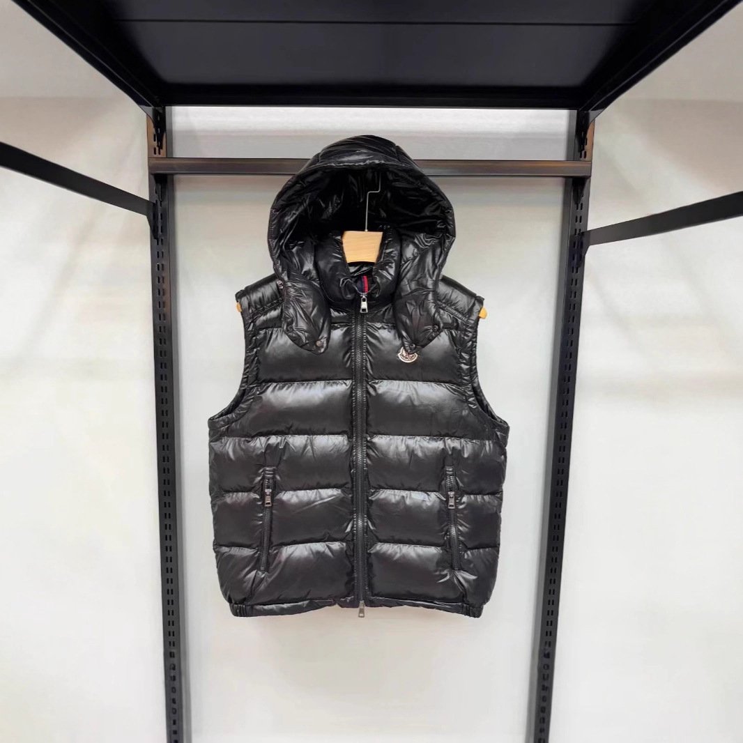 26 Cross-Border European and American Style Mongolian down Cotton Vest for Men and Women, Hooded, Thickened, Warm, Stand-Up Collar, Shiny, Outerwear QC-foto från 1688 på Qualit.ly