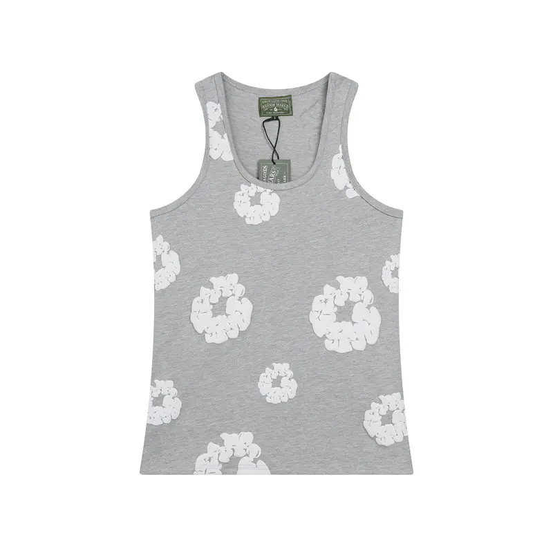 Denim Tears Foam Kapok Sleeveless Vest American Trendy Street Style Unisex Loose Casual Fitness