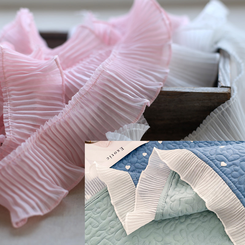 5.5CM pleated chiffon lace organ pleated skirt edge lace home fabric ruffled accessories