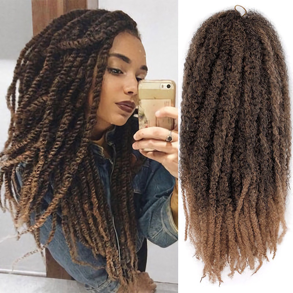 18inch Big Caterpillar Cos Wig Afro Kinky Curly Chemical Fiber Hair Extensions Dreadlocks