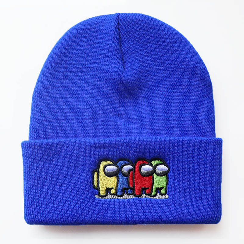 Along us game peripheral embroidery knitted hat autumn and winter warm hat wool hat cartoon student pullover cold hat