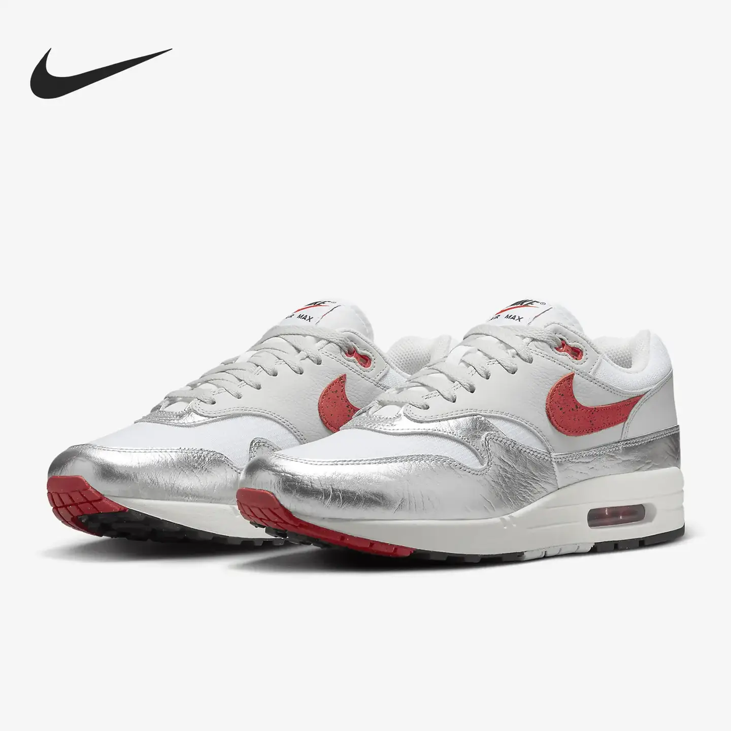 Nike Official Authentic Air Max 1 Prm Men's Light Cushioning Sports Shoes Hf7746-100