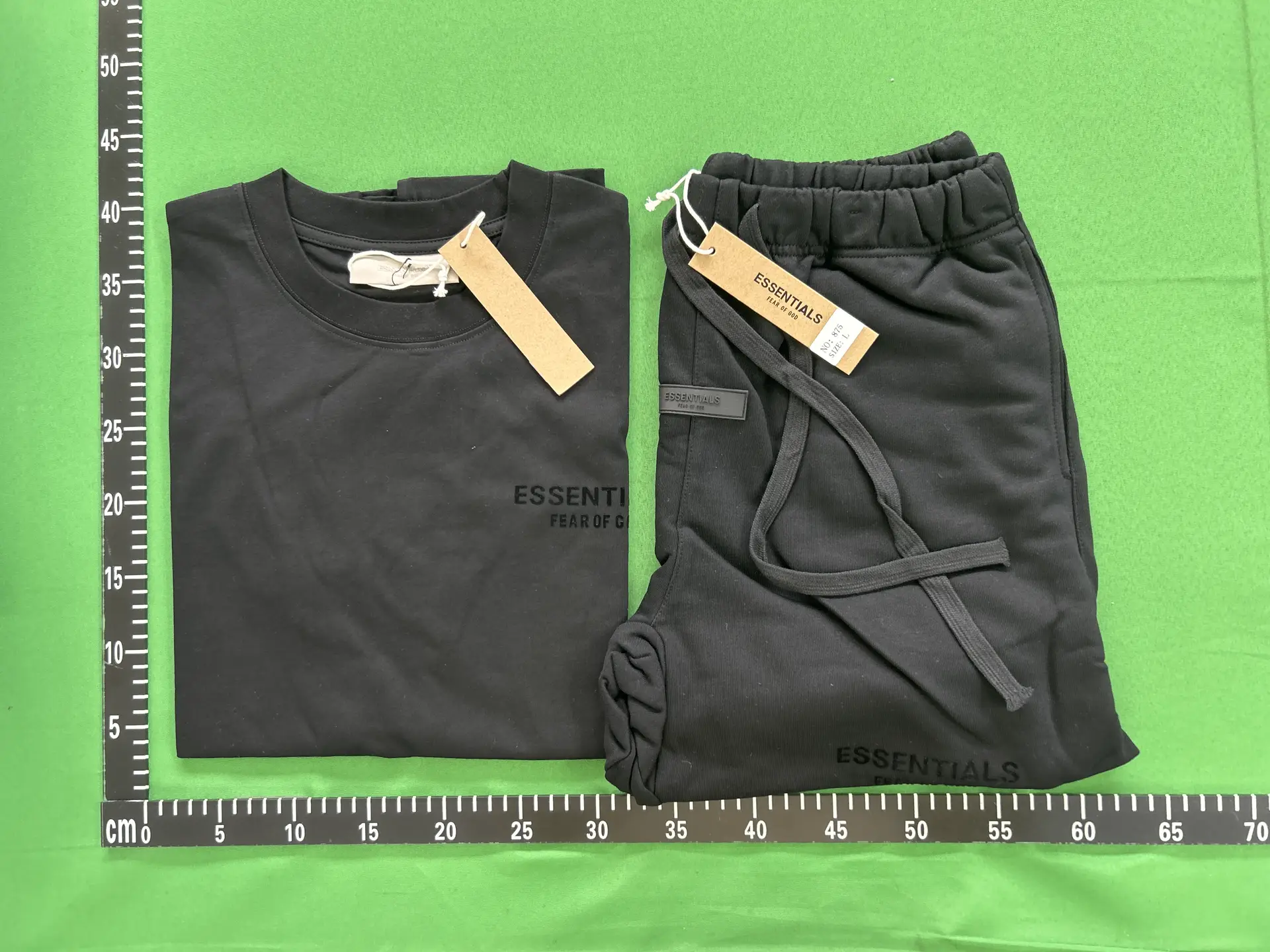 Fear of God Essentials Black T-Shirt and Shorts Set