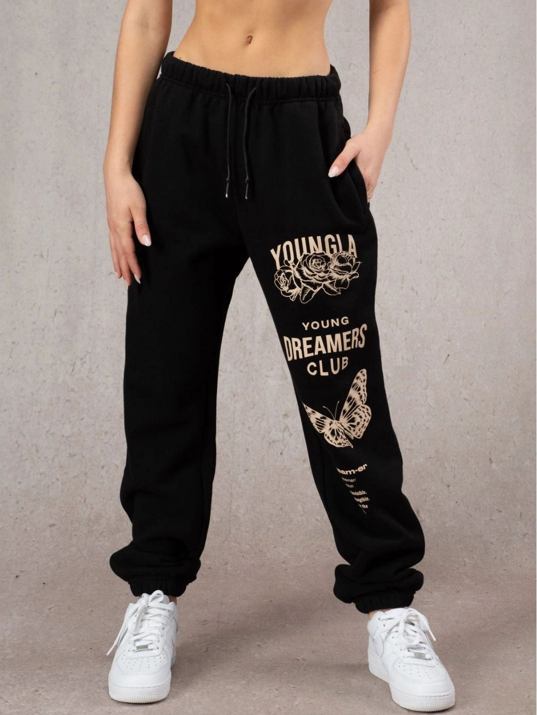 YOUNGLA American Sports Pants Gym Bodybuilding Running Training Pants Cotton terry printed bouquet foot trousers