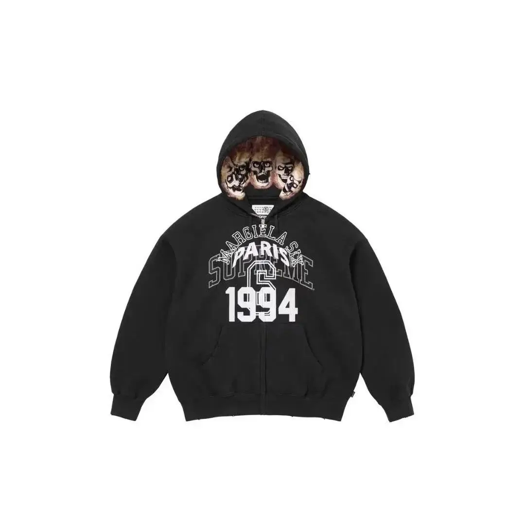 Maison Margiela Paris 1994 Skeleton Print Zip Hoodie