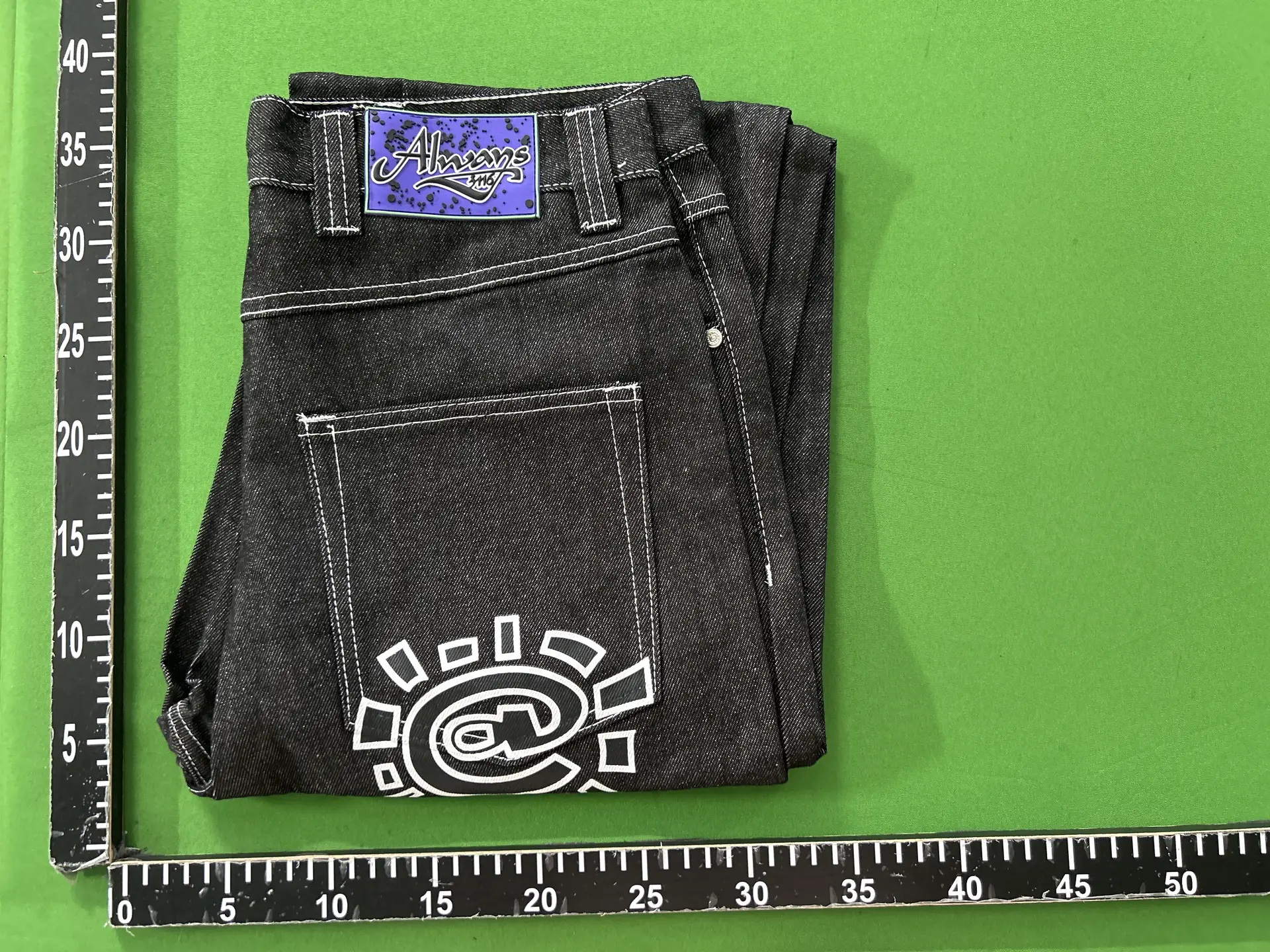 Cross-border High Street Niche ADWYSD Sun Roll Sweatpants Hip-hop American Retro Loose Casual Trousers Jeans Trendy