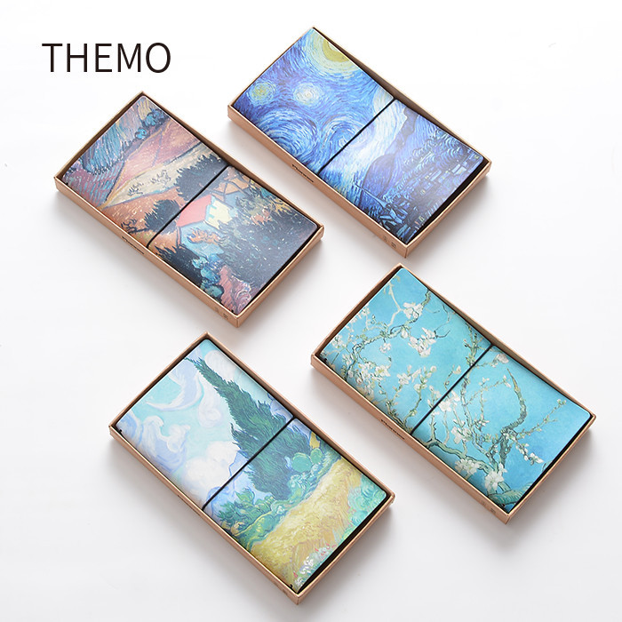 Paper Ink Journal Van Gogh Classic Strap Portable Journal Imitation Leather Cover Notebook Refill Tn Refill