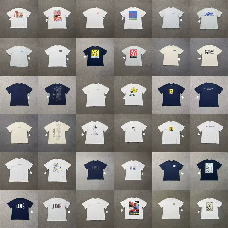 Correct version of Aime Leon Dor classic letter print American street style summer couple short sleeved T-shirt trend