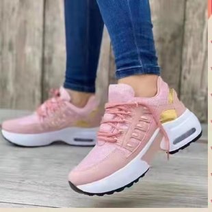 Amazon 2023 new autumn sports style casual single-layer shoes women's thick bottom flying woven daddy shoes sneaker plus size