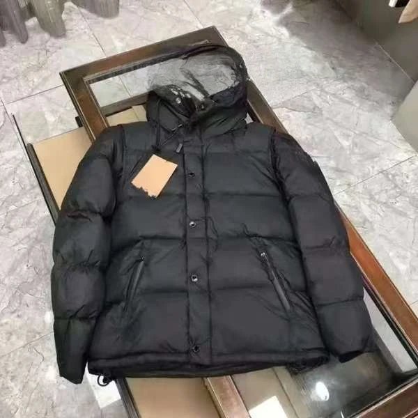 跨境欧洲站潮牌秋冬经典款可拆卸衣袖格纹连帽棉服加厚保暖外批发 Foto QC de WEIDIAN na Qualit.ly