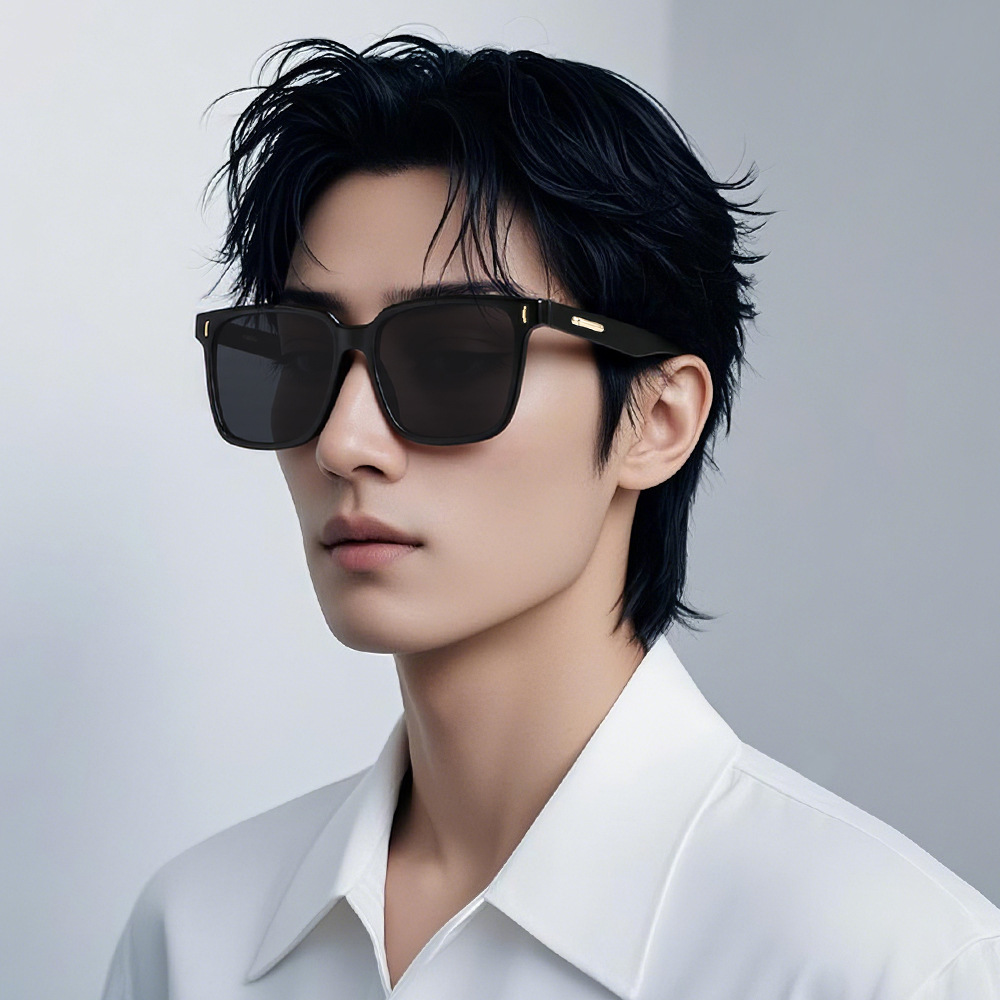 New European and American Retro Sunglasses UV-proof Polarized Sunglasses Men's High Sense Driver Driving Large Frame Sunglasses