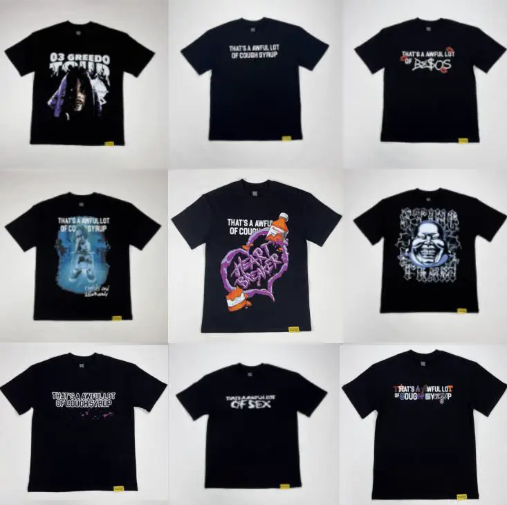 That's A AWFUL LOT OF COUGH SYRUP American High Street Loose pure cotton Short Sleeve T-shirt for Summer