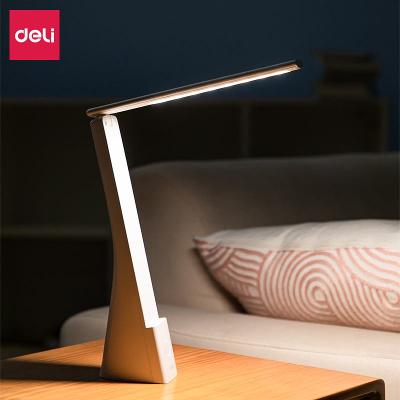 Deli 17855 Study Desk Lamp Student Eye Protection Led Dormitory Rechargeable Children's High School Student Folding Desk Lamp