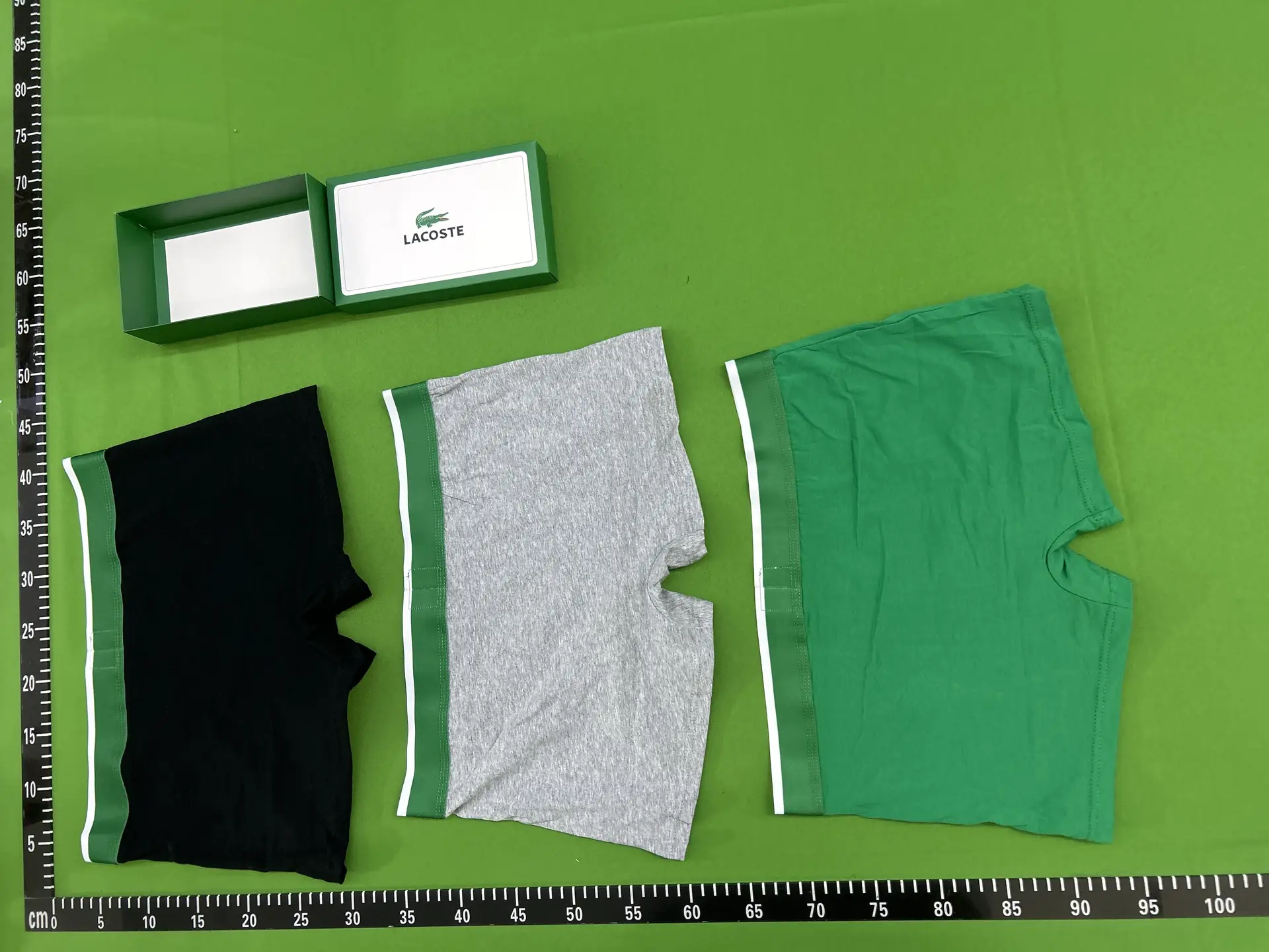 Lacoste Men's Underwear 3 Pack Black Grey Green