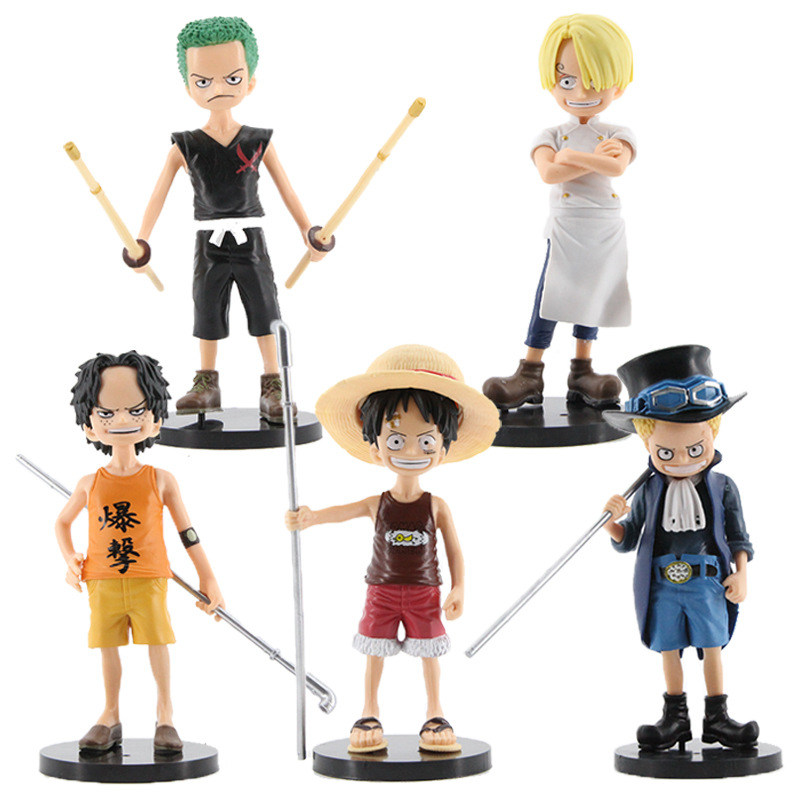 5 Childhood One Piece Hand-made Q Version Luffy Essa Shimian Shan Zhi Solon Cake Baking Ornaments Doll Bag